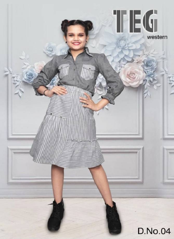 TEG KIDS Designer Children Western Wear South Cotton Printed Two Piece Girls Collection